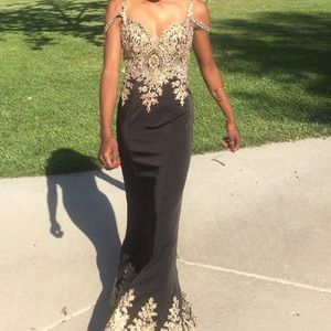 Black/gold Prom Dress